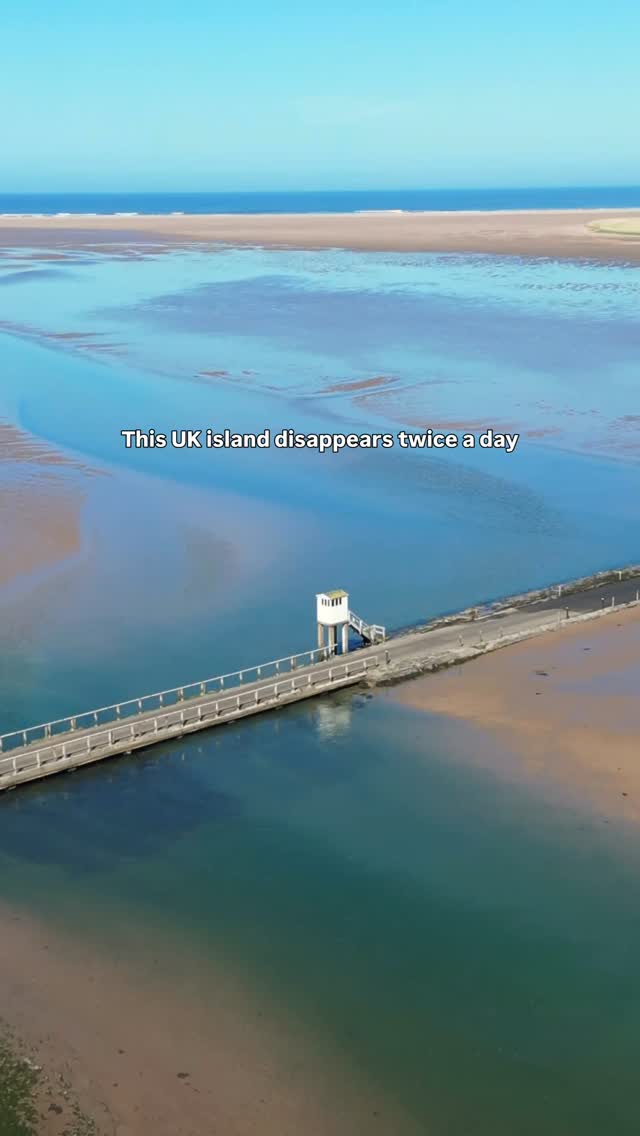 This UK island disappears twice a day 🌊 

📍 This is Holy Island (Lindisfarne) in Northumberland. The causeway connecting it to the mainland is swallowed by the tide twice a day.

📍 How to get there
~5 hr drive from London. Postcode: TD15 2SE
‼ CHECK SAFE CROSSING TIMES before you drive across

What to do there 👇🏻
- Lindisfarne Priory ruins : one of the oldest in England
- Walk up to Lindisfarne Castle on the hill
- The dunes : incredible coastline
- Try Lindisfarne mead (made on the island)

Save for your Northumberland road trip 📍 

#holyisland #lindisfarne #northumberland #weekendtripfromlondon #uktravel