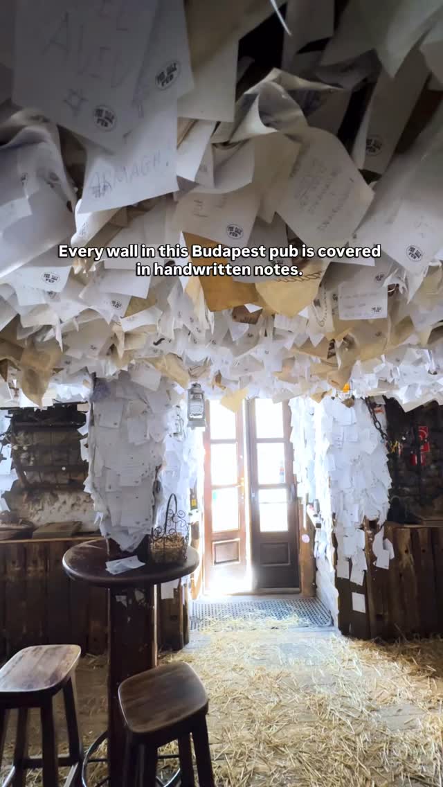 People from around the world have left their mark on this Budapest pub. ✍️🍺

One of the most unique places I visited in Budapest was For Sale Pub. The walls are covered in handwritten notes left by visitors from all over the world, giving the whole place a fun and memorable atmosphere.

🍽️ Expect generous portions of traditional Hungarian food, a lively atmosphere, and plenty of messages to read while you wait for your meal.

📍Located opposite the Central Market Hall, it’s an easy stop while exploring the city.

Save this for your next trip to Budapest 🇭🇺

#forsalepub #budapest #budapesthungary #europetravel