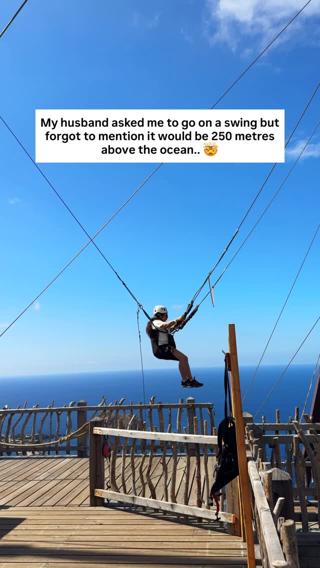 One of the craziest things you can do in Madeira. 🤯

Would you try this? 😳

Located in Porto Moniz on Madeira’s north coast, the giant swing at Adrenaline X-Treme Adventures takes you out over the Ribeira da Janela valley with incredible views all around.

✨ What you can do:
⚡ Giant swing
⚡ Zipline
⚡ Combo experience

📍Adrenaline X-Treme Adventures, Porto Moniz

💰 Price: Zipline + swing combo starts from €89 per person (you can also book them separately).

💚 Save this for your Madeira itinerary and send it to the person who would actually do this with you. 😅

#Madeira #MadeiraIsland #MadeiraTravel #ThingsToDoInMadeira #MadeiraAdventure PortugalTravel