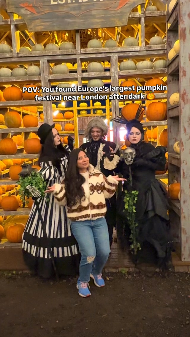 POV: You found Europe’s largest pumpkin festival near London after dark. 🎃

If you’re looking for something fun to do this autumn, save this one!

🎃 Tulleys Pumpkin Nights 2026
26 September - 1 November 2026
Selected evenings | Tickets from £11.95

Your ticket includes the Pumpkin Nights experience, with:

* 1.5 million+ illuminated pumpkins
* Pumpkin picking under the stars
* The Pumpkin Valley
* Illuminated woodland walk
* Holograms & water features
* 30+ photo opportunities
* Roaming characters
* Live music
* Pumpkin Village with food & drinks
* Observation Wheel

There are also bars including the Boozy Cauldron, plus plenty of autumnal food and drinks to enjoy. Pumpkins are priced separately, from £1 depending on size.

🚆 From London: Take the train from London Bridge to Three Bridges, then take Metrobus 84 towards East Grinstead and get off at Tulleys Farm East. You can also take a taxi from Three Bridges

📍 Tulleys Pumpkin Fields, Turners Hill Road, Crawley, West Sussex RH10 4PD

📌 Save this for your autumn plans and send it to someone you’d go with! 🎃