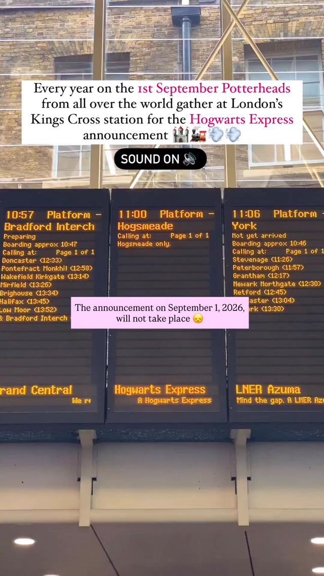 The annual Back to Hogwarts event at King’s Cross station won’t happen in 2026.

This is due to the increasing number of people attending the event each year.  It’s really heartbreaking 💔 

All aboard.. All aboard .. 🚂

#hogwartsexpress #backtohogwarts #kingscrossstation #platform9¾ #londonblogger secretlondon londonhotspots potterhead wizardingworld harrypotterlondon londonforyou visitlondon uktravel uktravels