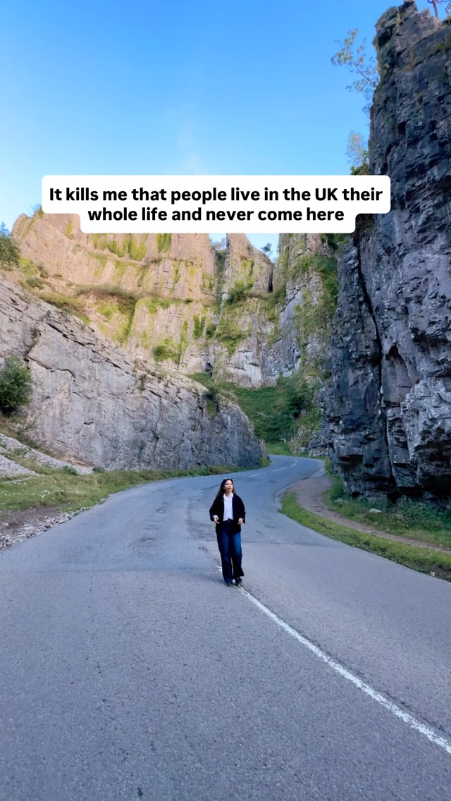 Can you believe this place exists in England?

Follow @spiral.flyer for travel inspo 🫶🏻

📌 Welcome to Cheddar Gorge, the UK’s Largest gorge 

📍 How to get there from London:
🚆 Train: From London Paddington to Weston-super-Mare (~2 hrs), then take a bus or taxi (about 45 mins) to Cheddar.
🚗 By car: Around 3 hours from London, with free parking available in the village.

✨ Things to do in Cheddar Gorge:
🚶 Start the Clifftop Gorge Walk loop for the best views. We began the walk by following cliff top walk sign (opposite to the Cheese shop) and came down via Jacob’s Ladder
🦇 Explore Gough’s Cave & Cox’s Cave
🧀 Visit the Cheddar Cheese Co. shop @cheddargorgecheeseco - Cheddar cheese was first made right here.
🦌 Spot wildlife and enjoy one of the UK’s most scenic drives through the gorge.
☕ Stop at Café Gorge for delicious food and some of the best views in town @cafegorge 

📍 Address: Cheddar Gorge, Cheddar BS27 3QF, Somerset, England.

#visituk #visitengland #uktravelblogger #uktravel #cheddargorge 

Things to do in Cheddar | Places to visit in the UK | UK best kept secret | Hidden gems in the UK | Day Trip from London | Weekend trip from London guide
