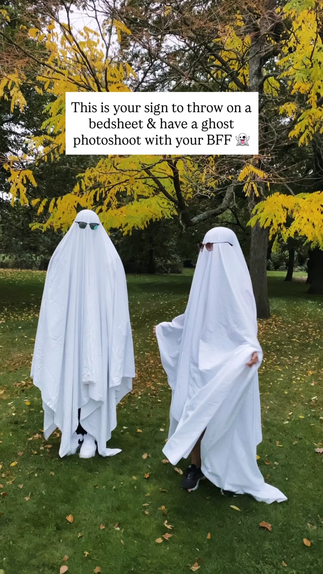 It’s officially spooky season 🎃👻

Tag your bestie with whom you want to recreate this crazy photoshoot !!

#sheetghost #ghosttrend #spookyseason #halloweenseason #halloweencostume halloween2026 ghostphotoshoot darkcottagecore londonlife autumnshoot