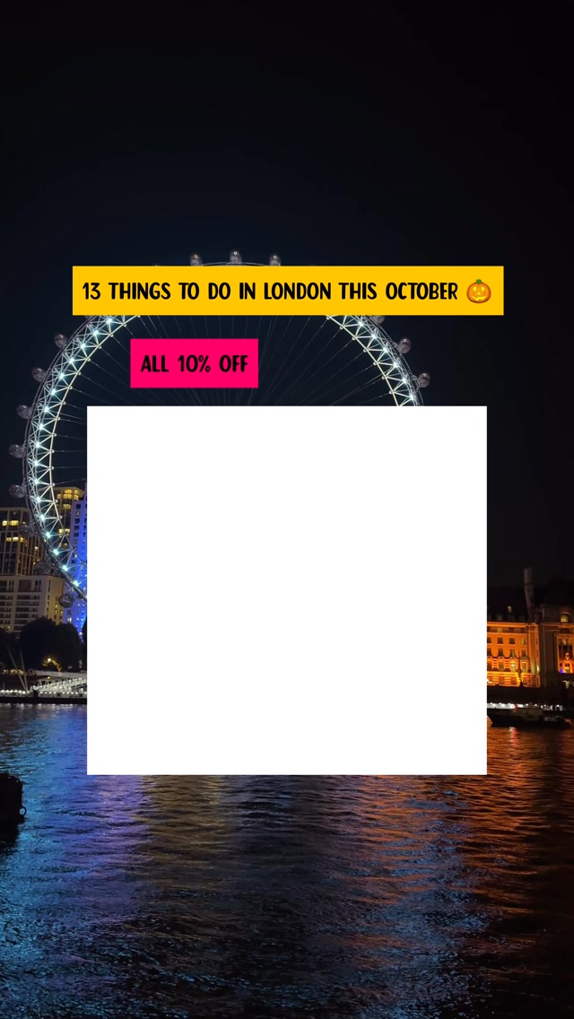 I’m a Fever ambassador, so my code SPIRALFLY10 gets you 10% off all of these until 1 November:

🫀 Body Worlds: The Anatomy of Happiness
🫧 Bubble Planet
🎤 BuzzAttack: Live Game Show
🏔️ Everest: The First Ascent (immersive)
🏠 House of Dreamers
⛪ LUMINISCENCE: 360° concert at Westminster Cathedral
🪞 Paradox Museum London
🔐 Prison Island London
👑 Ramses and the Pharaohs’ Gold Exhibition
🌌 Smithsonian Starstruck (immersive)
⏳ The Timewalk Exhibition
🚢 Titanic: Echoes from the Past (VR)
🌸 Fleurs de Villes DIANA (world premiere)
🎃 Bonus: Nightmare Before Christmas Light Trail (Manchester)

How to use it: book on the Fever app or website and enter SPIRALFLY10 at checkout.

💬 Comment FEVER and I’ll send you the link
📌 Save this for your next rainy weekend
👯 Send it to whoever you’re dragging along

#londonthingstodo #londonoctober #thingstodoinlondon #londonweekend #feverlondon