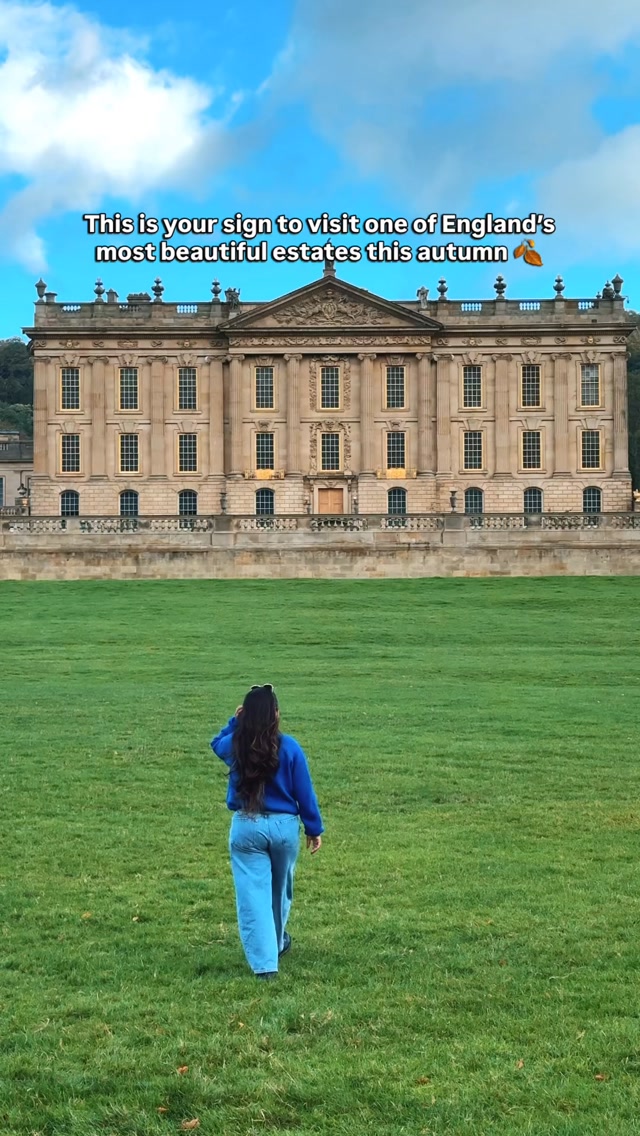 This is your sign to visit one of England’s most beautiful estates this autumn 🍂 

📍 Chatsworth House, Derbyshire - DE45 1PP

🚆 How to get there from London:

* Take a train from London St Pancras to Sheffield (around 2 hours).
* From Sheffield, take the 218 bus towards Bakewell and get off at Chatsworth House.

🎟️ Tickets:

- House + Garden: £28 per adult off-peak (1 October - 1 November 2026), then £35 standard.
- Garden: £16 per adult off-peak (until 6 November 2026), then £20 standard.
- Book online for free parking, even if you’re arriving by car.

SAVE this for your autumn trip to England 🍂

#ChatsworthHouse #PrideAndPrejudice #Derbyshire #PeakDistrict #EnglandTravel

Chatsworth House Derbyshire, Mr Darcy’s Pemberley, Pride and Prejudice filming location, Chatsworth House autumn, Chatsworth House tickets, how to get to Chatsworth House by public transport, day trips from London, places to visit in England