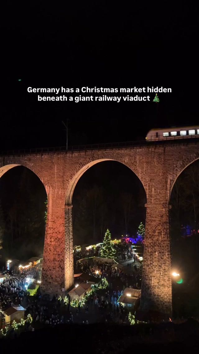 Germany has a Christmas market hidden beneath a giant railway viaduct ✨ 

📍 Ravenna Gorge Christmas Market, Germany

🎄 Why visit?
✨ A stunning illuminated railway viaduct
🎁 Traditional wooden stalls & festive gifts
🍷 German Christmas food & warming drinks
🌲 A magical forest setting straight out of a Christmas film!

📅 2026 Dates: 26 November to 20 December
⏰ Thursdays: 4 pm to 9 pm
⏰ Fridays to Sundays: 2 pm to 9 pm

🎟️ Helpful tips:
• Book timed-entry tickets in advance. Popular dates sell out quickly.
• 🚗 On-site parking requires advance reservation.
• 🚌 Shuttle services run from designated locations, including Titisee and Himmelreich. Check your ticket for details.
• 📸 Visit after dark for the best festive atmosphere.

🔗 Save this post for your Germany Christmas trip and send it to someone you’d love to visit with! ❤️

Would you visit this magical Christmas market? 🎄👇

#ravennagorge #ravennaschlucht #christmasmarket #christmasingermany #blackforestgermany 

Ravenna Gorge Christmas Market, Ravenna Gorge Christmas Market Germany, best Christmas markets in Germany, unique Christmas markets in Europe, Black Forest Christmas market, Christmas markets in Germany 2026, things to do in the Black Forest, Germany Christmas travel guide