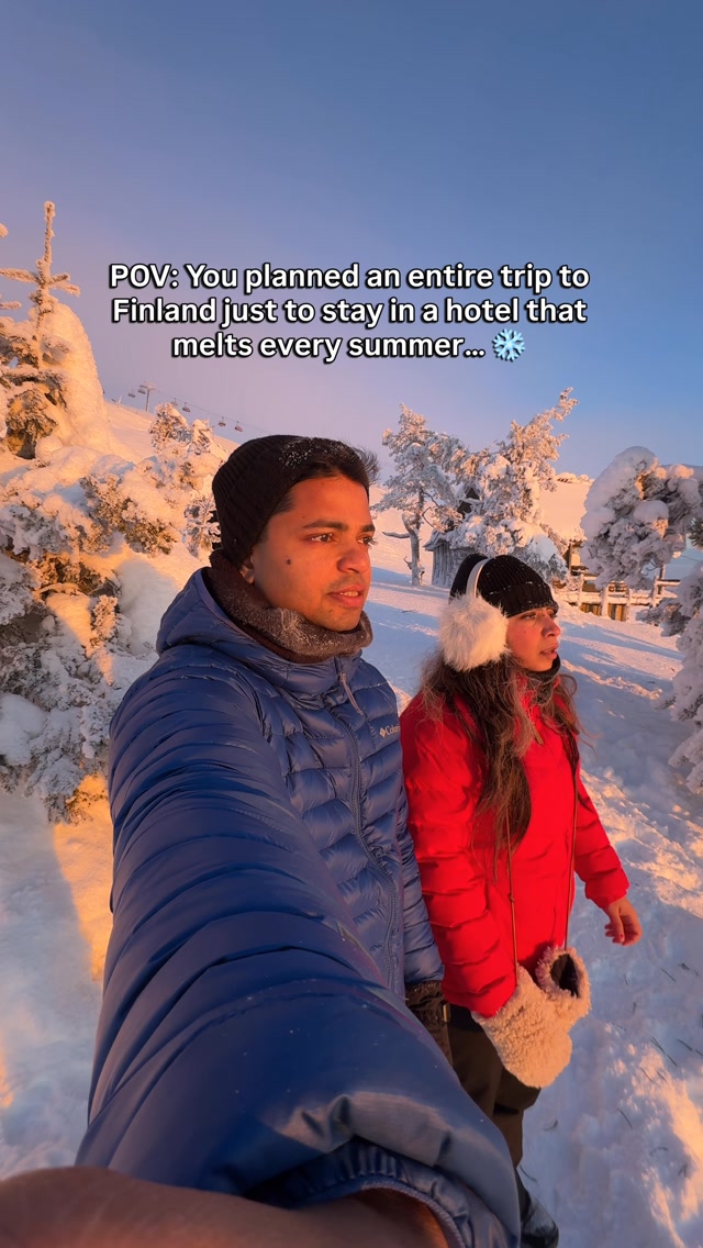 POV: You planned an entire trip to Finland to sleep in a hotel made of snow and ice… ❄️🏨

The Arctic SnowHotel in Finnish Lapland is rebuilt every winter, with rooms made from snow and ice, incredible ice sculptures and unique frozen interiors.

❄️ What to know before booking:

* 🛏️ Sleep in a snow room surrounded by ice sculptures
* 💤 Thermal sleeping bags are provided to keep you warm
* 🍳 Breakfast and access to the sauna are included with the stay
* 🌌 You can request a Northern Lights wake-up call
* 🧊 The SnowHotel is seasonal and melts away when the weather warms up

📍 Arctic SnowHotel, Rovaniemi, Finnish Lapland 🇫🇮

Would you spend a night in a hotel made of ice? 👀

Comment BLOG and I’ll send you my full 7-day Finland itinerary 🇫🇮❄️

#ArcticSnowHotel #FinnishLapland #Rovaniemi #LaplandTravel #VisitFinland

Arctic SnowHotel stay, sleeping in an ice hotel, snow hotel Finland, unique places to stay in Finland, Finland 7 day itinerary, Finnish Lapland winter