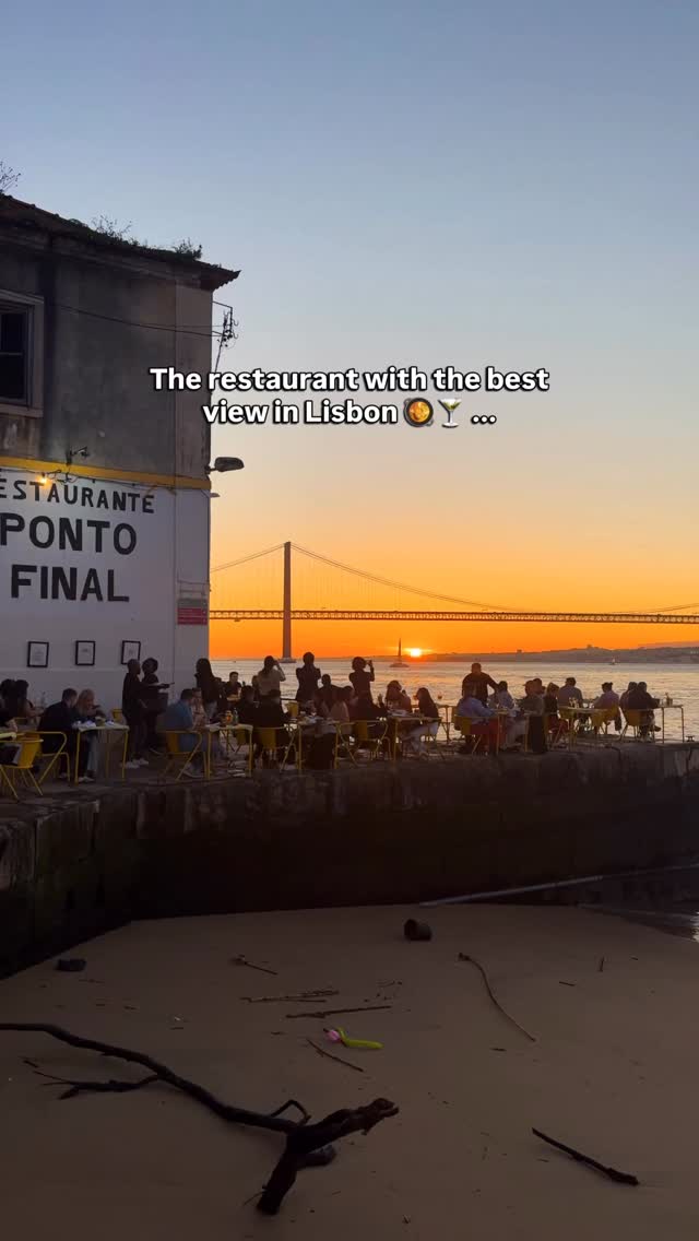 The view was the main course. ✨

One of my favourite meals in Lisbon was at Ponto Final @pontofinalrest - a waterfront restaurant with incredible views across the river to the city.

🍽️ Fresh seafood, Portuguese classics, and a sunset view that’s hard to beat.

🚢 Take the ferry from Cais do Sodré to Cacilhas, then enjoy a short walk along the waterfront.

📍Save this for your next Lisbon trip.

#pontofinal #lisbonrestaurants #portugaltravel #lisbontravel #foodwithaview
